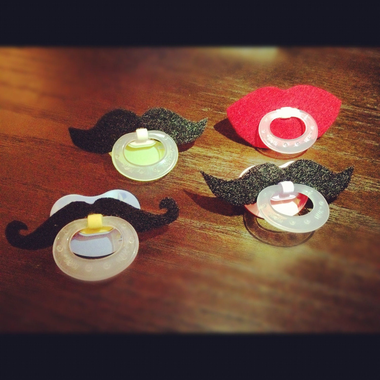 Mustache Pacifier - Black Strongman