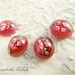 Vintage Chic Pink Rose Glass Cabochons 10x8mm Oval Lampwork (4)