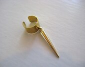 Gold Hanging Spike Ear Cuff