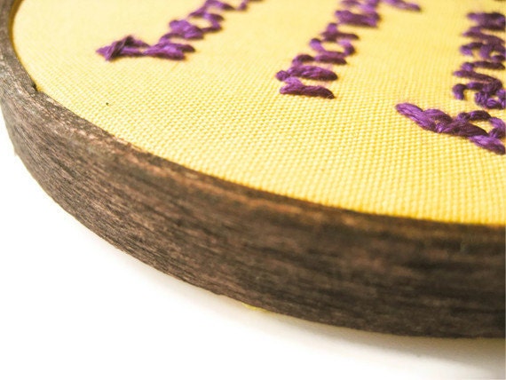 There's Always Money in the Banana Stand : Arrested Development Hand Embroidery Hoop Art - TV Television Quote - Fiber Art Home Decor 4 inch