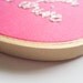 Clueless Movie Quote Hand Embroidery Hoop Art - 1990s Teen Movie Bright Pink Home Decor : You're a Virgin Who Can't Drive Hoop Art