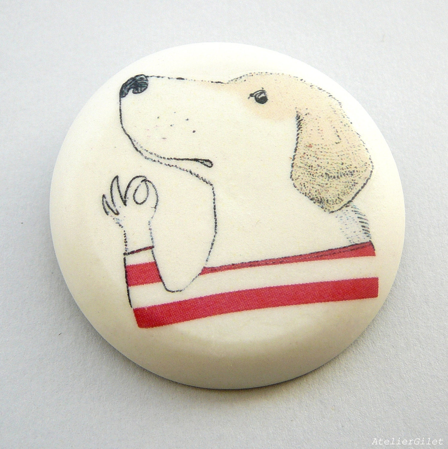 Sailor dog brooch by AtelierGilet - the Gondolier - LARGE