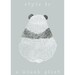 Panda illustration print - Style is a black gilet