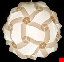 12 in. or 30cm IQ Pendant Light Modern Lighting Decor ZELight White Jigsaw Wedding