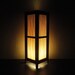 15'' Tall Asian Oriental Japanese Bamboo Art Decor Bedside Table or Floor Lamp or Bedside Paper Light Shades Furniture Home Decor