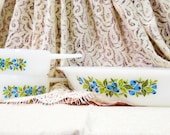 Glasbake Blueberries Motif Divided Casserole and Soup Dishes