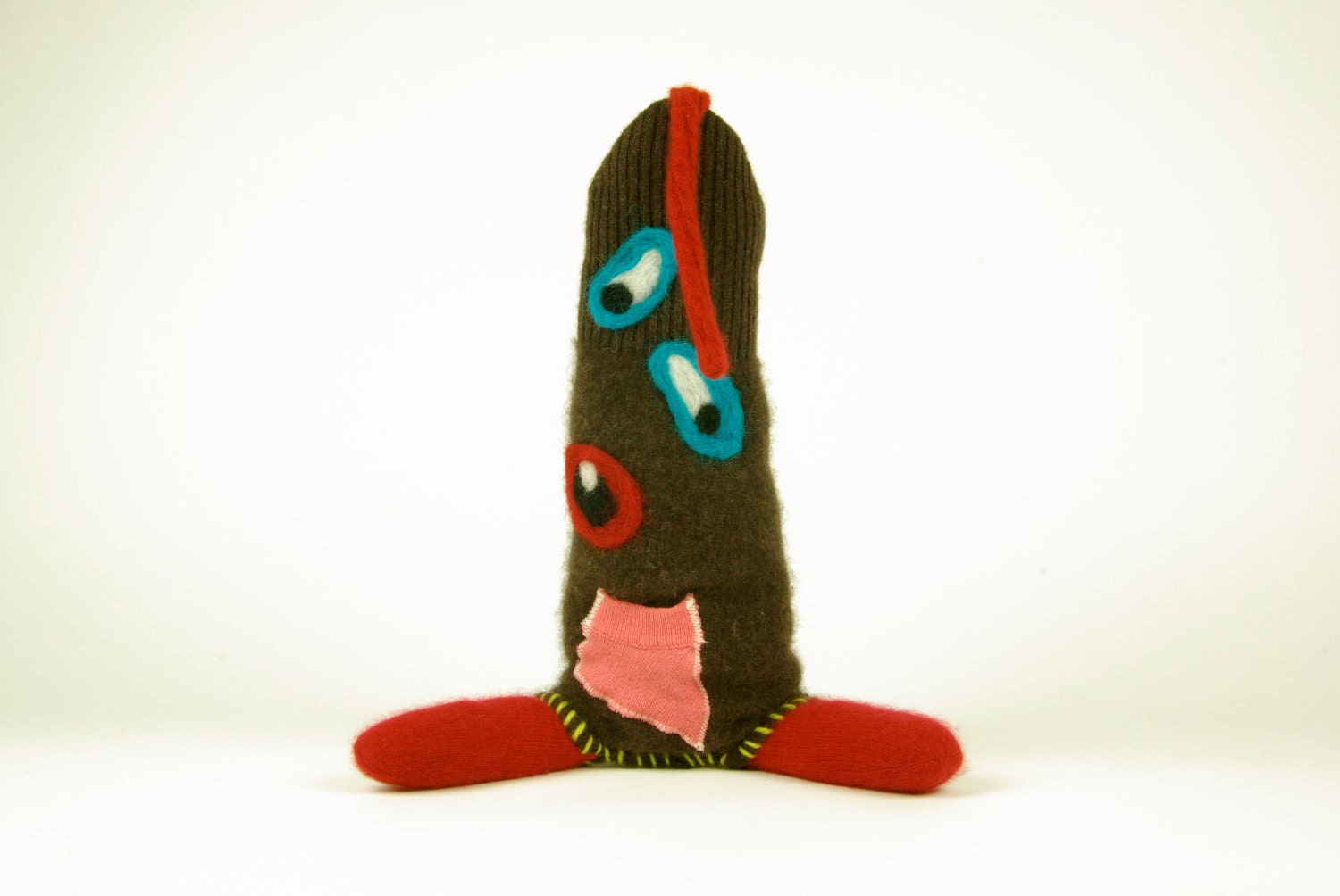 Lulu monster, Snuggly Ugly Stuffed Cashmere toy.