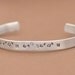 Latitude longitude hand stamped bracelet cuff - Coordinates - customized and personalized