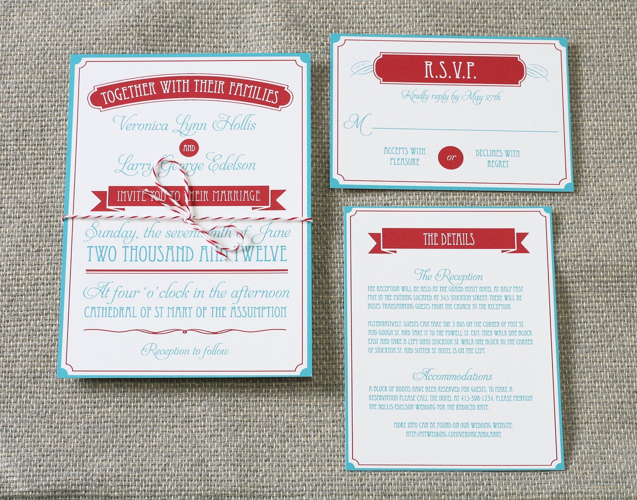 Wedding Invitations Vintage Art Deco