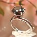 RESERVED for Jennifer - 75% Off Black Diamond Ring w/ HUGE 1.5ct Solitaire - Engagement, Wedding - Solid White Gold. (Value 3,200 USD)