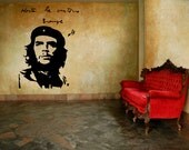 Che Guevara portrait and quote vinyl wall decal