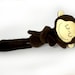 Stuffed Animal Handmade Brown Monkey Soft Safe Baby Toy for Children Polar Fleece Cotton