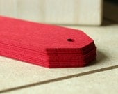 25 Brick Red Hang Tags / Wedding Tags / Merchandise Tag / Product Tag / Label - 1.25 x 3.25