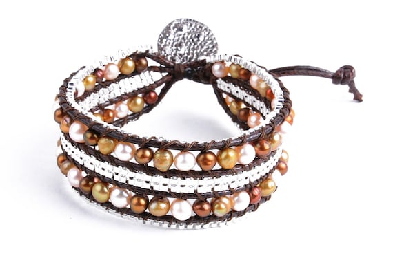 Pearl Metal Bands, Grey, Brown & White