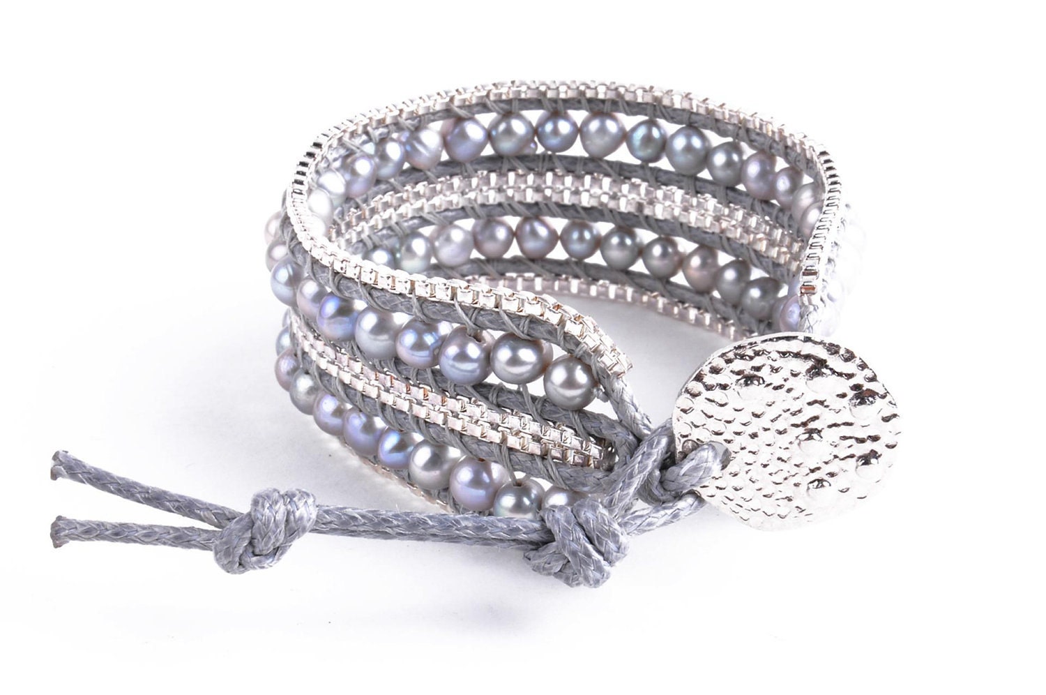 Pearl Metal Bands, Grey, Brown & White