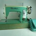 Vintage 1958 Turquoise Blue/ Mint Green Brother Sewing Machine