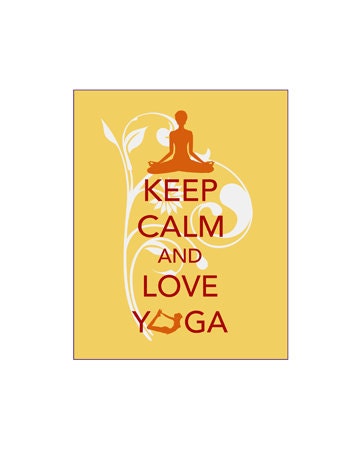 Keep Calm and Love Yoga Gift Art Print Zen Om Peace On Meditation Relaxation Do Yoga Instructor Gift Meditate Relax Inner Peace Breathe