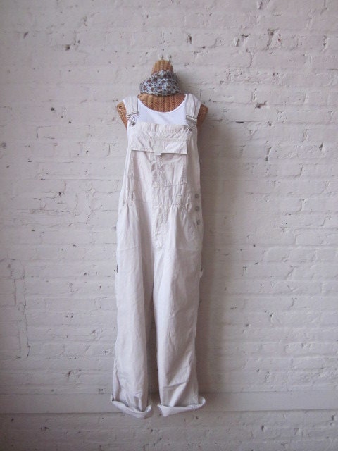 vintage overalls ladies khaki bass