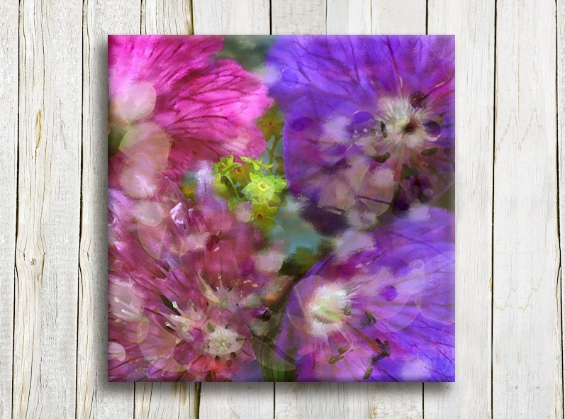 Spring flowers, Canvas art, 12"/12", (30/30 cm), FREE SHIPPING
