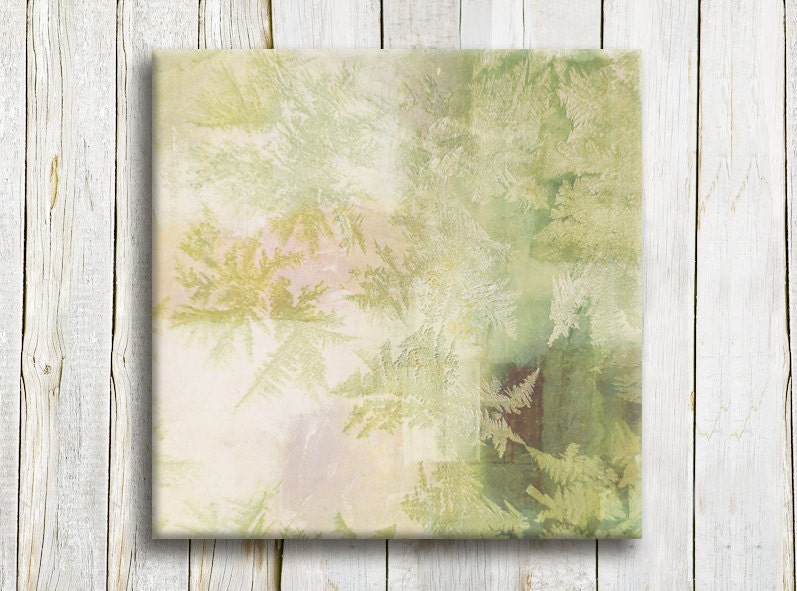 Modern art, Green shades, Canvas art. 12"/12", 30/30 cm