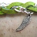 Boho Chic Guardian Angel 5x Wrap Kiwi Lime Green Suede Braided Bracelet with Silver Chain...."FREE SHIPPING"