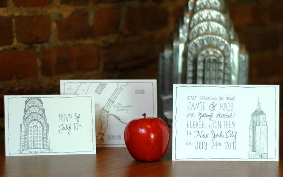 Unique Wedding Invitation - The Pocket: NYC