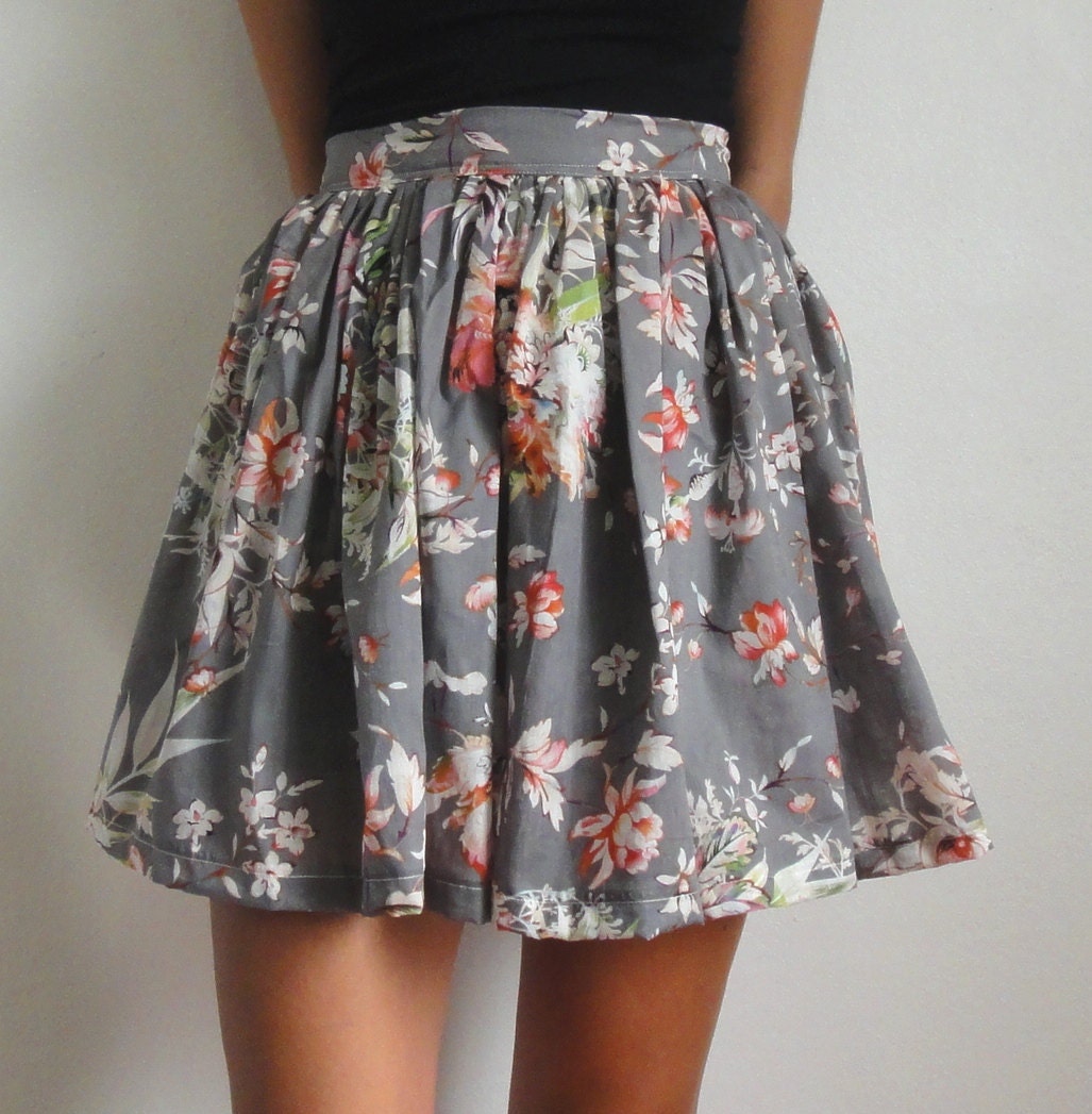 Floral High Waisted Skirt 10