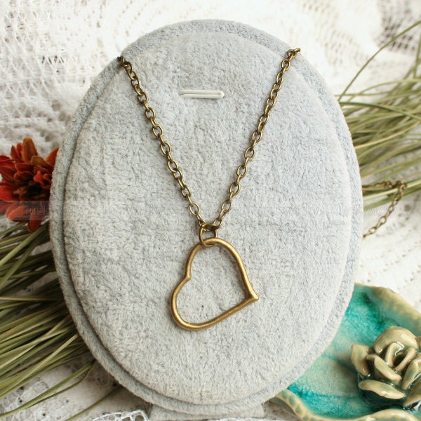 Vintage heart necklace- True love heart necklace