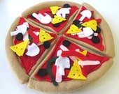 Felt Pizza Play Food, Pizza Slices, Felt Food Dinner