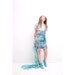 Light grey turquise fancy animal print dress