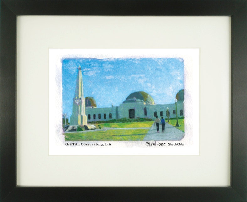 Griffith Observatory, Los Angeles, Signed Art Print