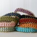 Chevron braided suede bracelets in gold or silver chain. Great for layering or stacking.