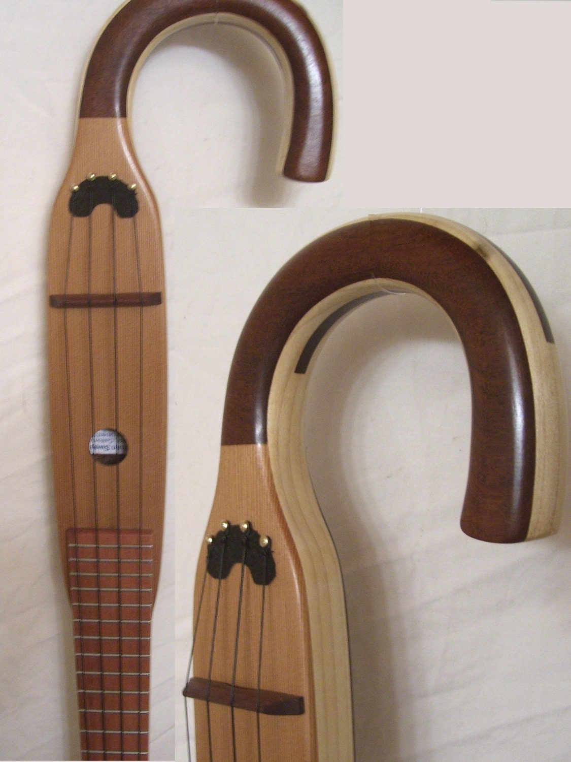 Custom Made Walking Cane Ukulele - Free Shipping