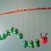 baby mobile CUSTOM caterpillar mobile bark holder window or nursery art mobile nursery room decoration Copyright