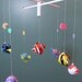 CUSTOM Baby Mobile for nursery, A unique, modern, 7 fish mobile colorful LARGE reef mobile, under the sea or ocean mobile, room decoration