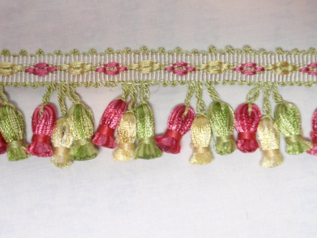 Fringe Pink Green SPRING Trim Tassel Pillows Wholesale Closeout