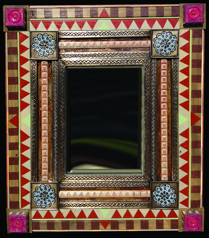 Blue Flower Mirror