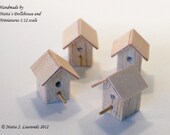 Dollhouse Miniature Birdhouse made of wood - 1:12 scale  - 1 pcs.  (GF13)