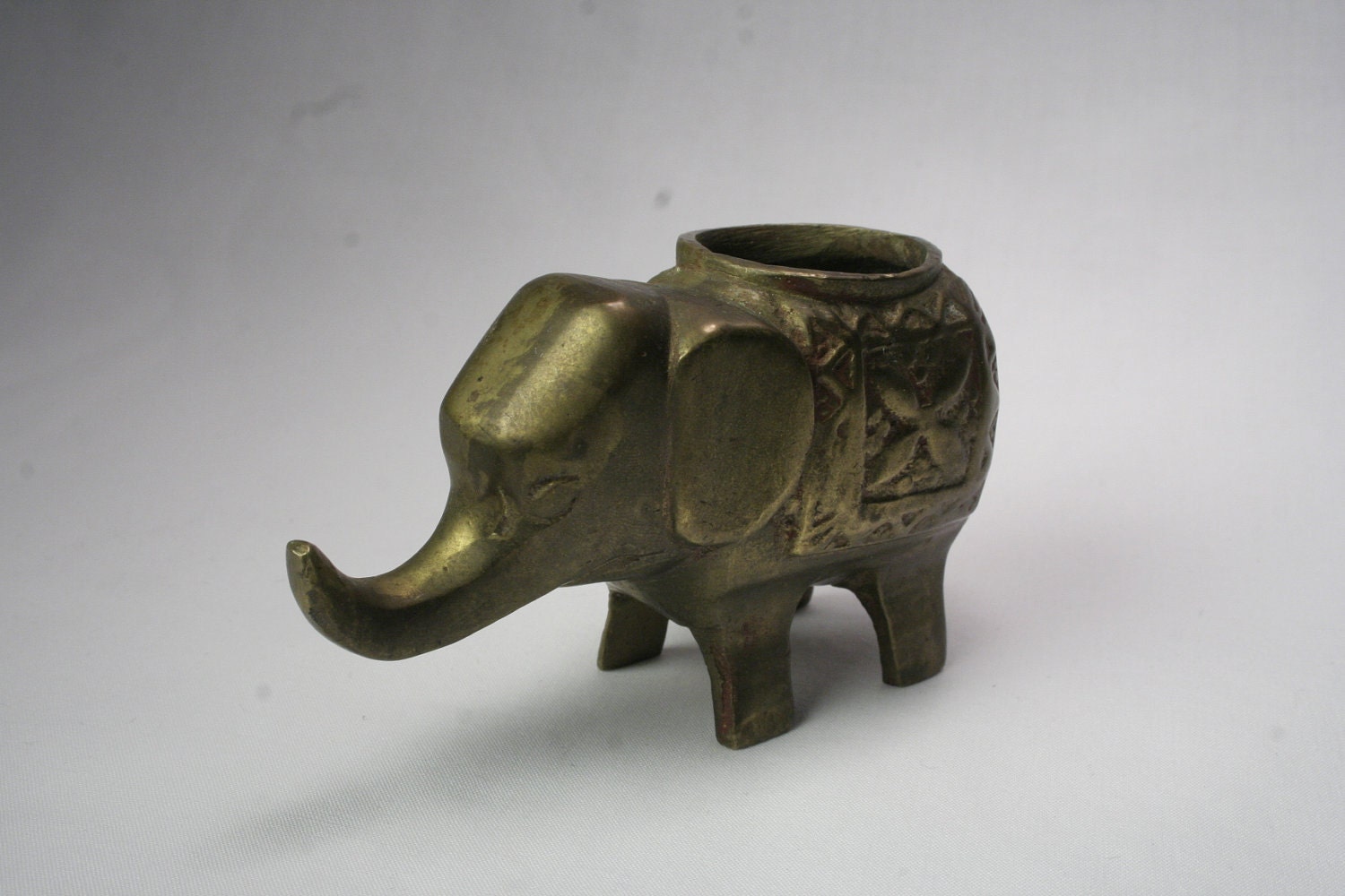 Small Brass Elephant- Free Shipping
