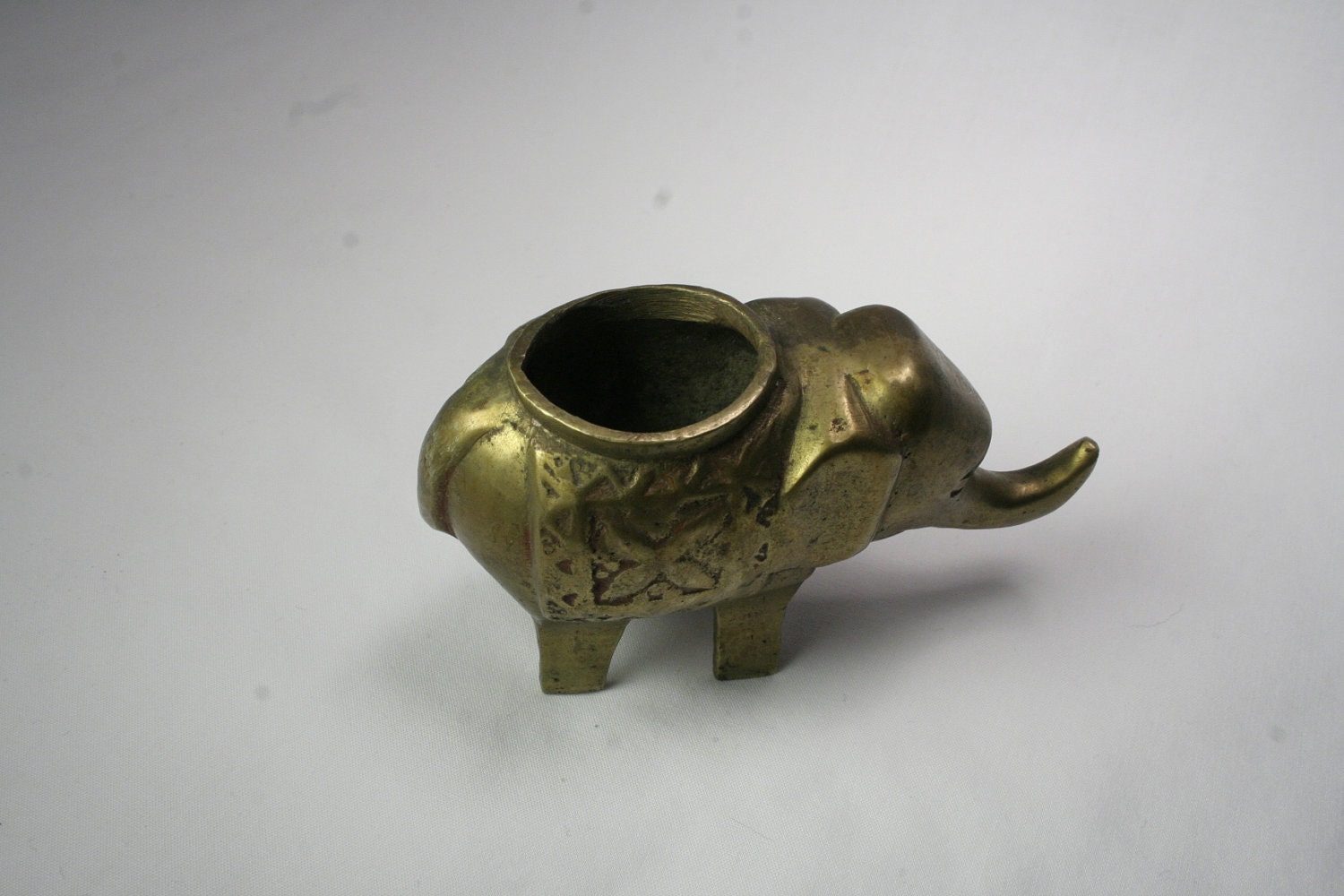 Small Brass Elephant- Free Shipping