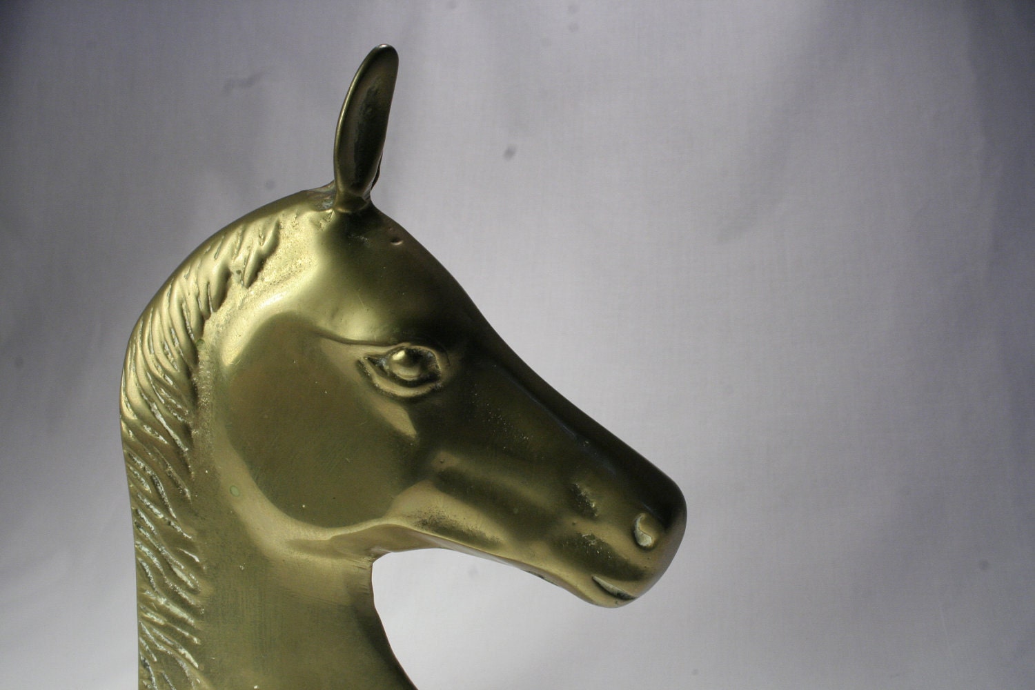 Large Brass Horse Head - Free Shipping
