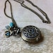 Time Flies Necklace, Antique Brass necklace, Pocket watch necklace