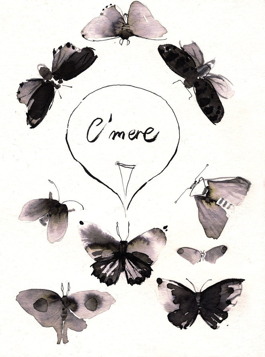 art print 'Night butterflies'