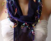 ON SALE - Scarf Cotton Purple