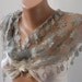 Elegance Grey Shawl - Scarf with Lacy Edge,,,.