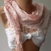 Pink - Elegance Shawl / Scarf with Lace Edge