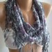 Grey - Elegance Shawl with Lacy Edge