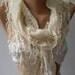 Creamy Fantastic Scarf - Elegance  Scarf  with Lace Edge trendscarf Mother's day