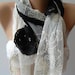 womann Shabby Chic - Elegant Scarf ...Tulle and cotton...Black