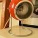 Retro red 70's ball desk lamp